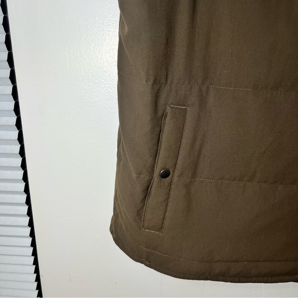 Patagonia Reversible Insulated Vest Olive Brown Burgundy Men’s - Picture 9 of 12
